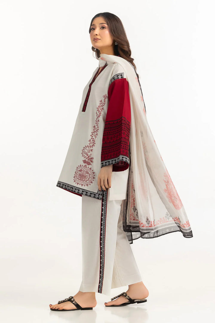3PC Cambric Embroidered Suit