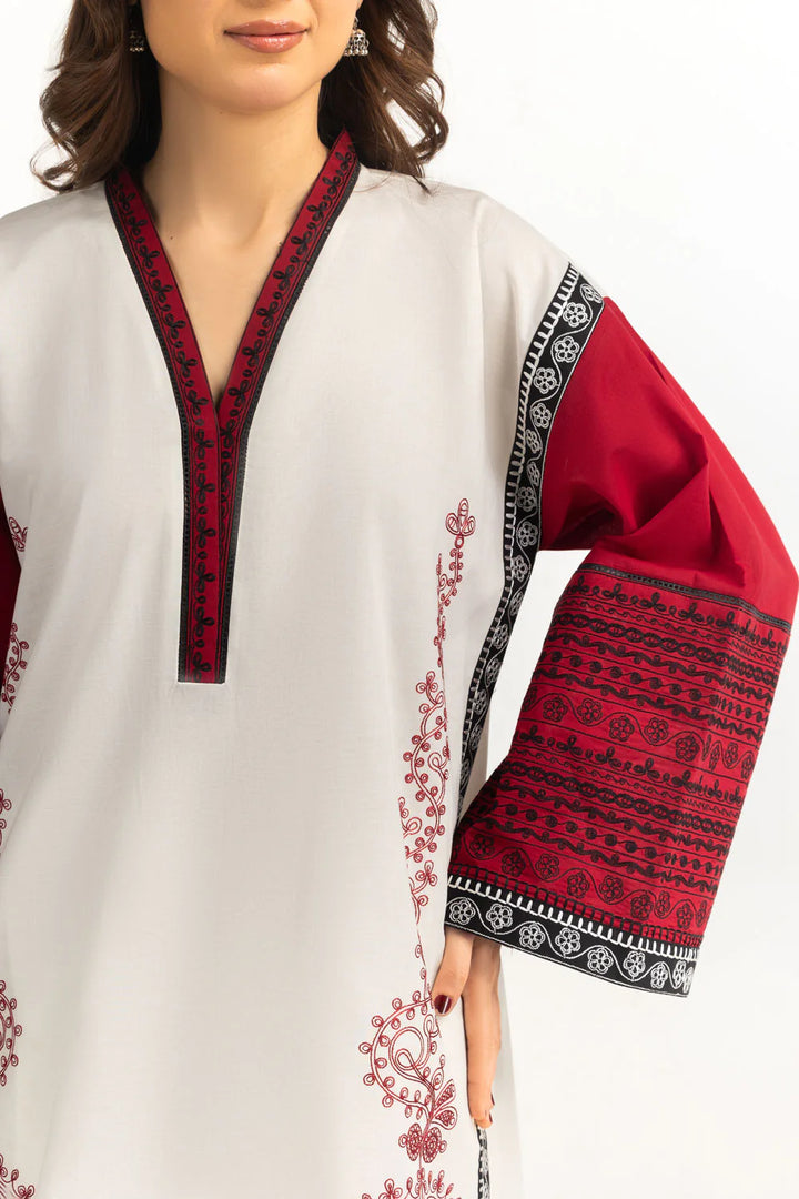 3PC Cambric Embroidered Suit