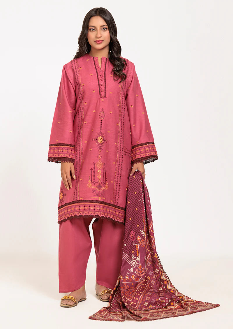 Pink-Cross Hatch - 3 Piece