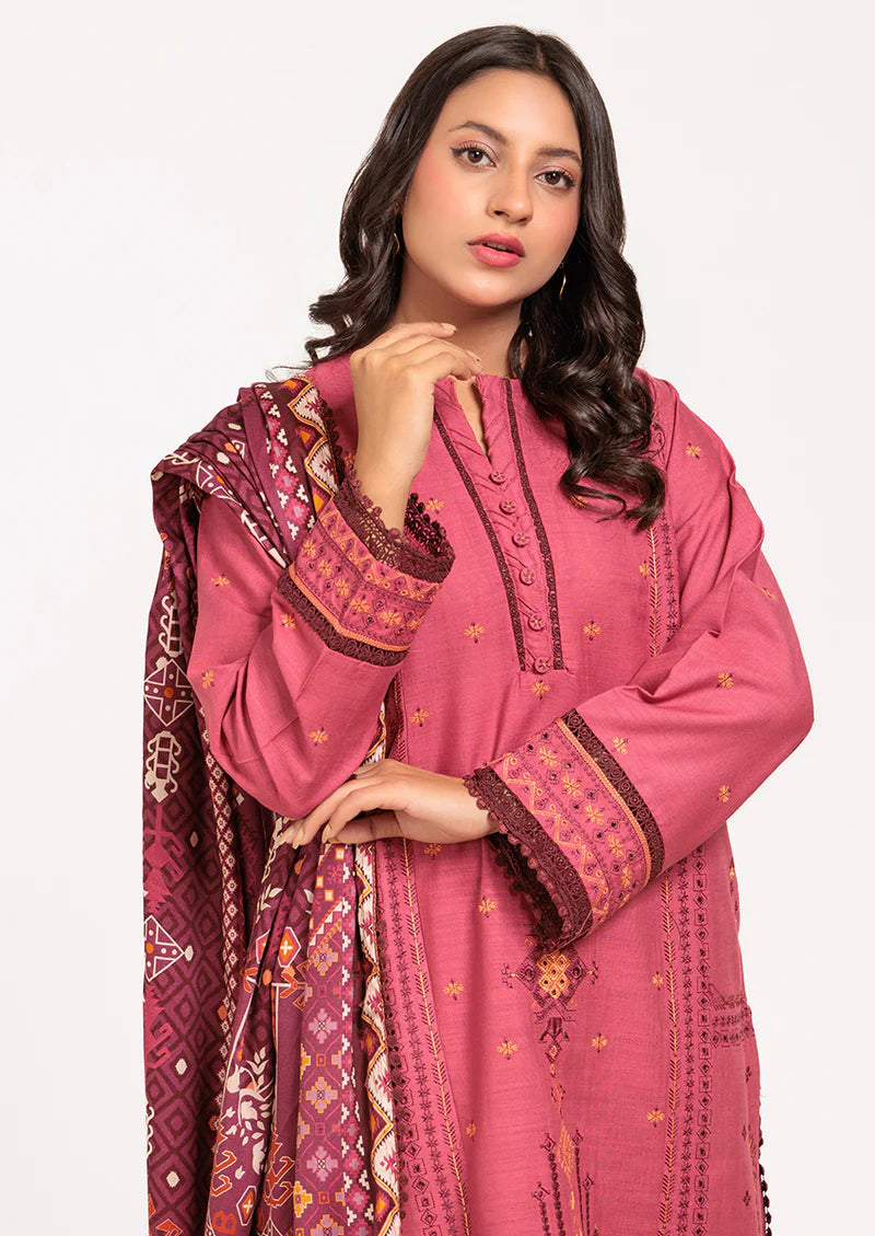 Pink-Cross Hatch - 3 Piece